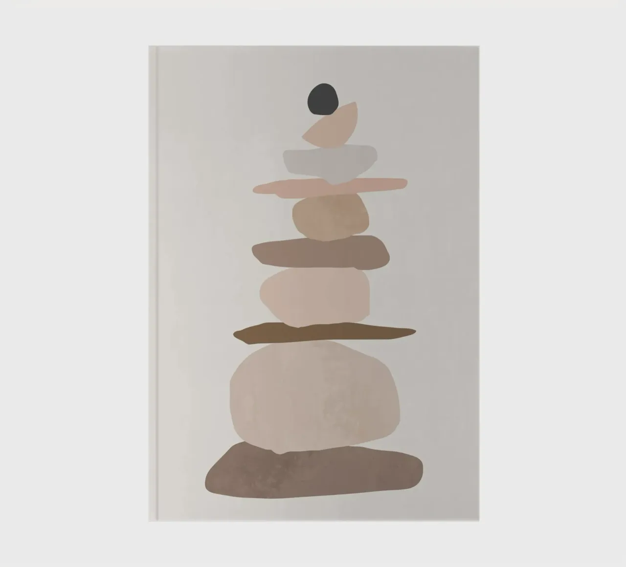 Abstract Rock Cairn Art notebook by Melloi Art Print