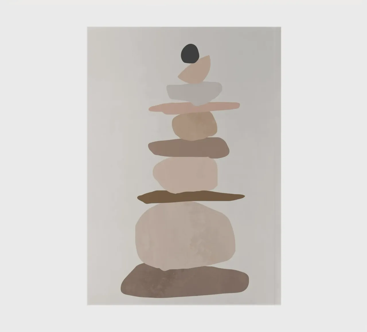 Abstract Rock Cairn Art notebook by Melloi Art Print