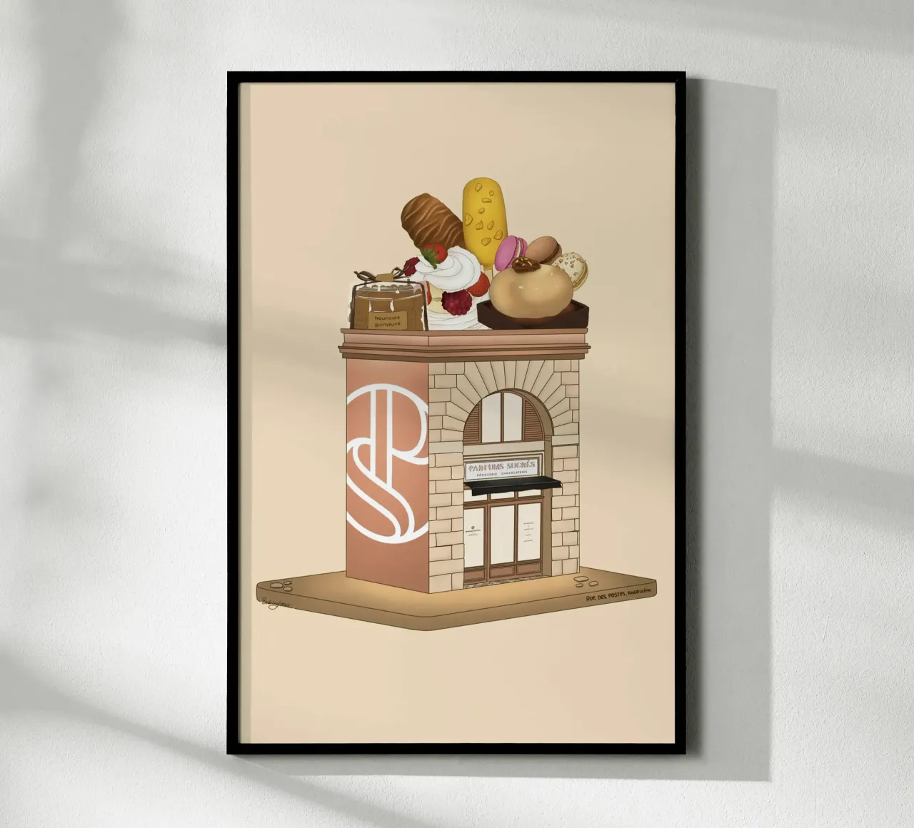 Parfums Sucrés poster con telaio in legno da StudioNaïa