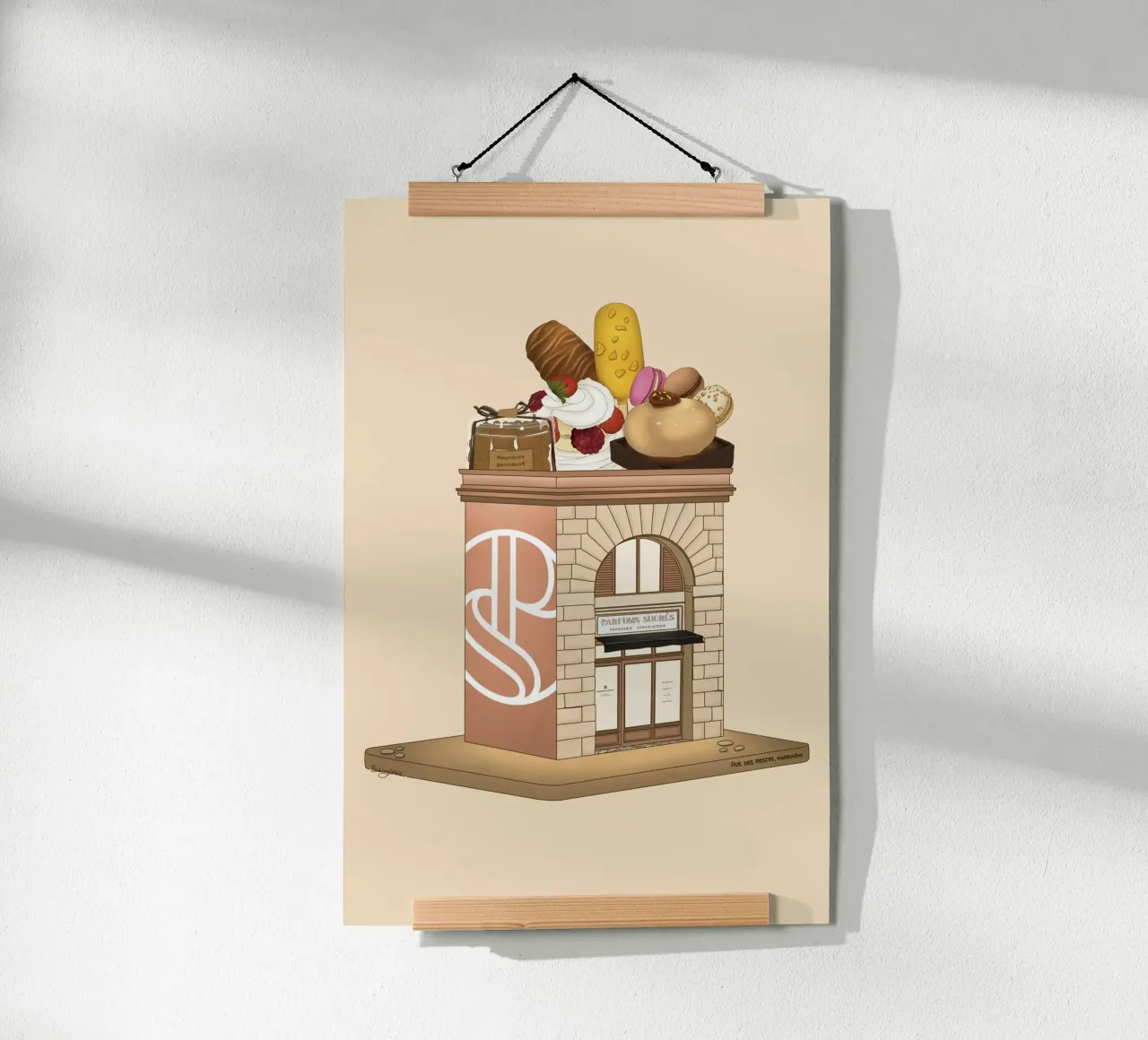 Parfums Sucrés poster con telaio in legno da StudioNaïa