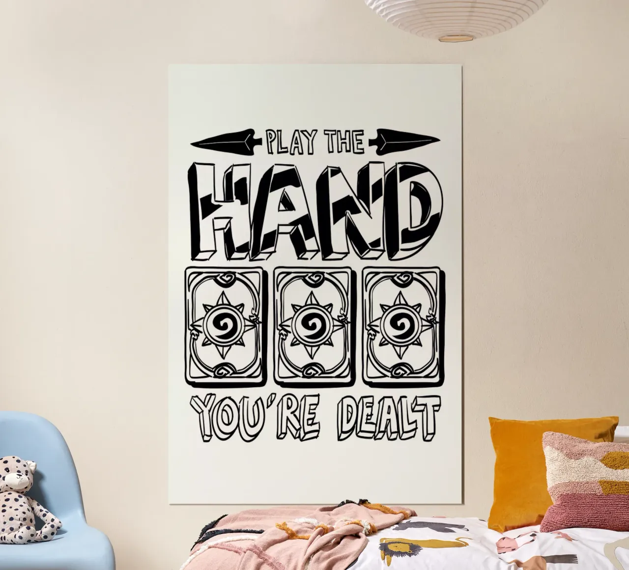 Play The Hand poster with aluminum frame by aryamularama