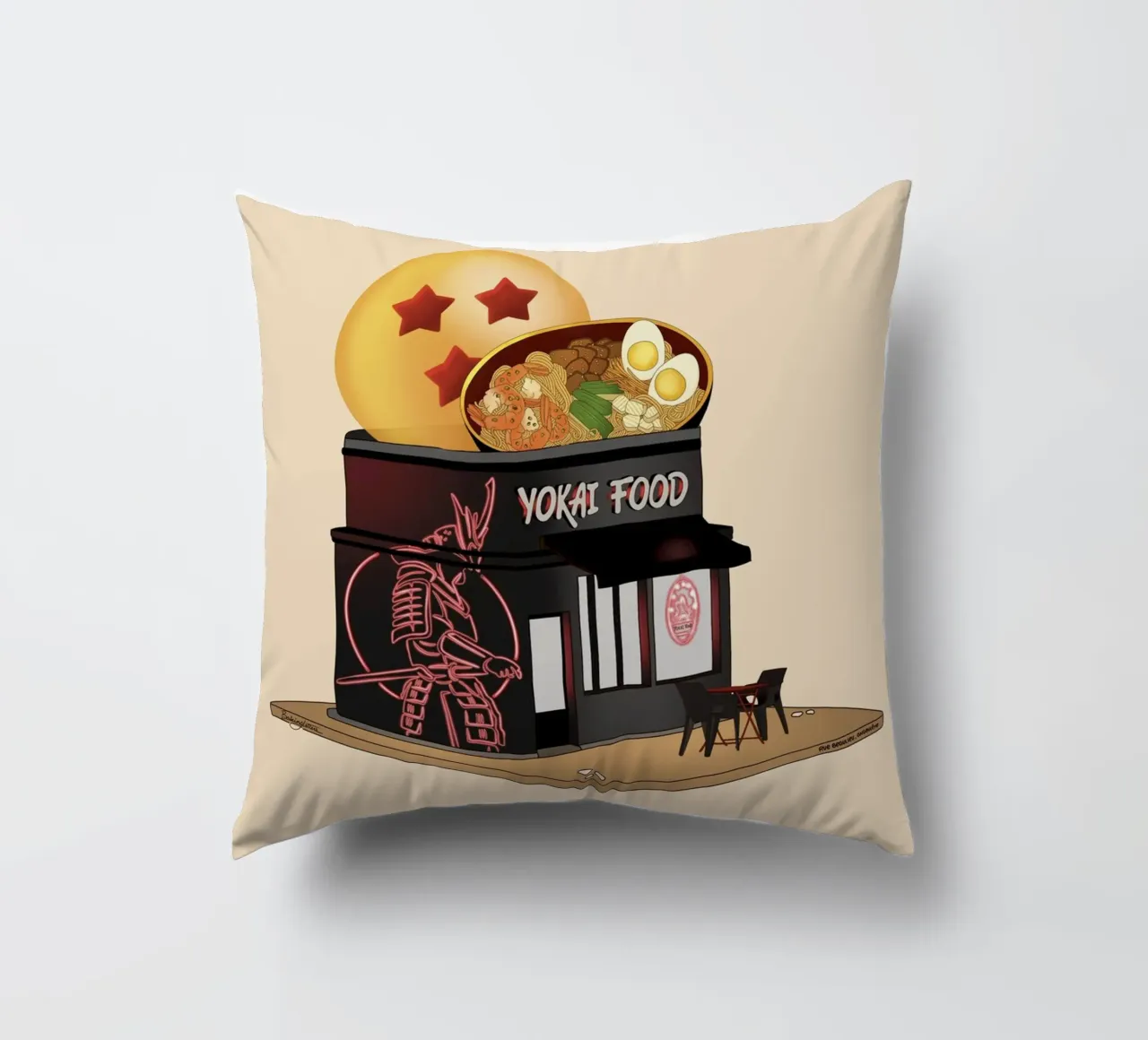 Yokai Food cuscino da StudioNaïa