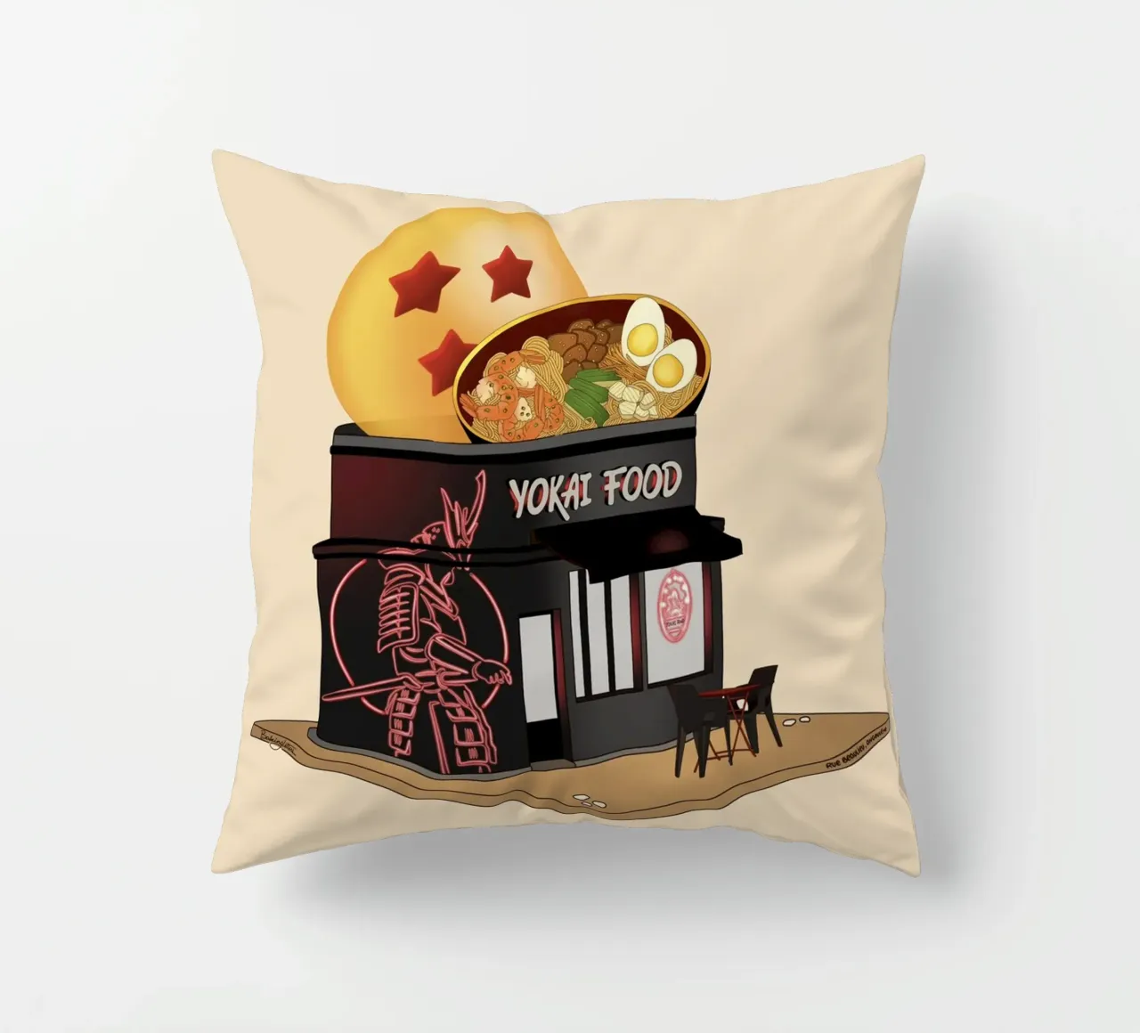 Yokai Food cuscino da StudioNaïa