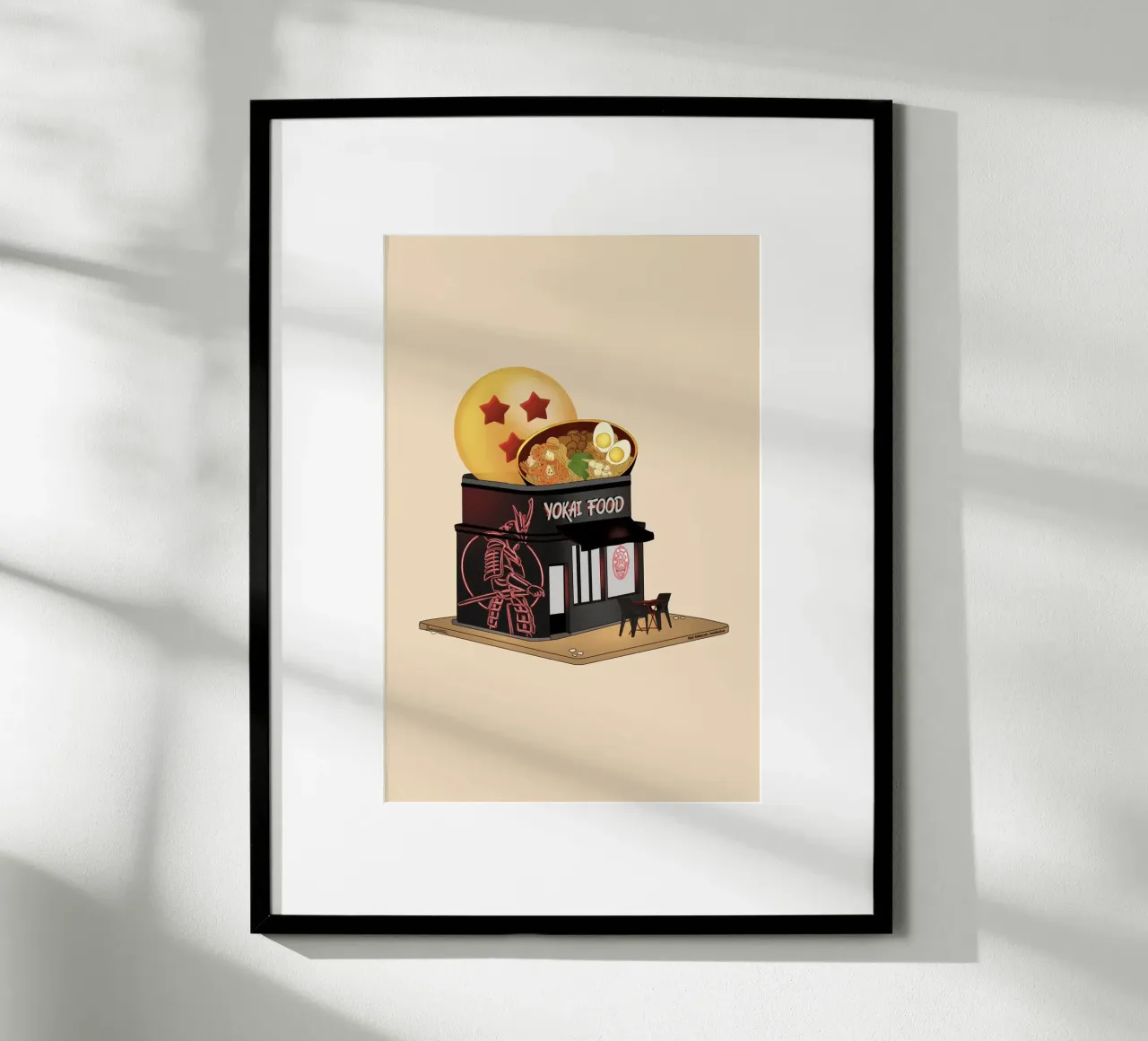 Yokai Food poster con telaio in plastica da StudioNaïa
