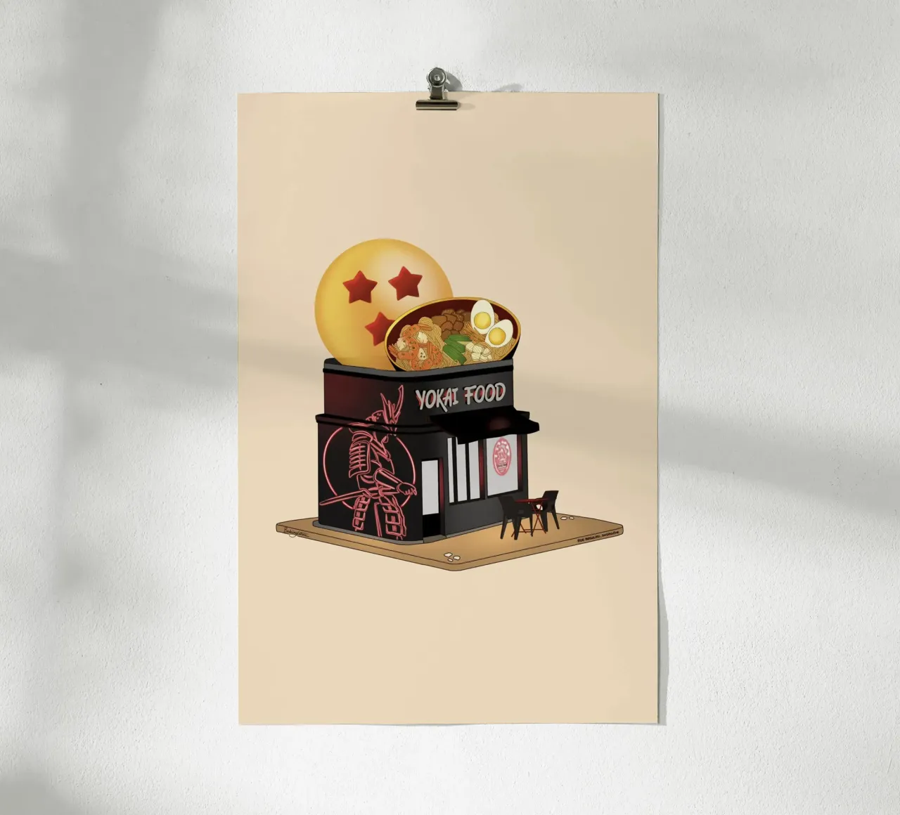Yokai Food poster con telaio in plastica da StudioNaïa