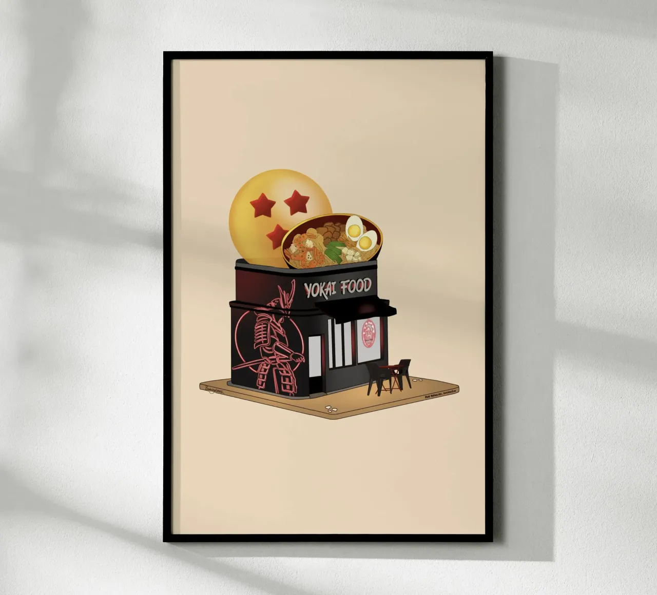 Yokai Food poster con telaio in plastica da StudioNaïa