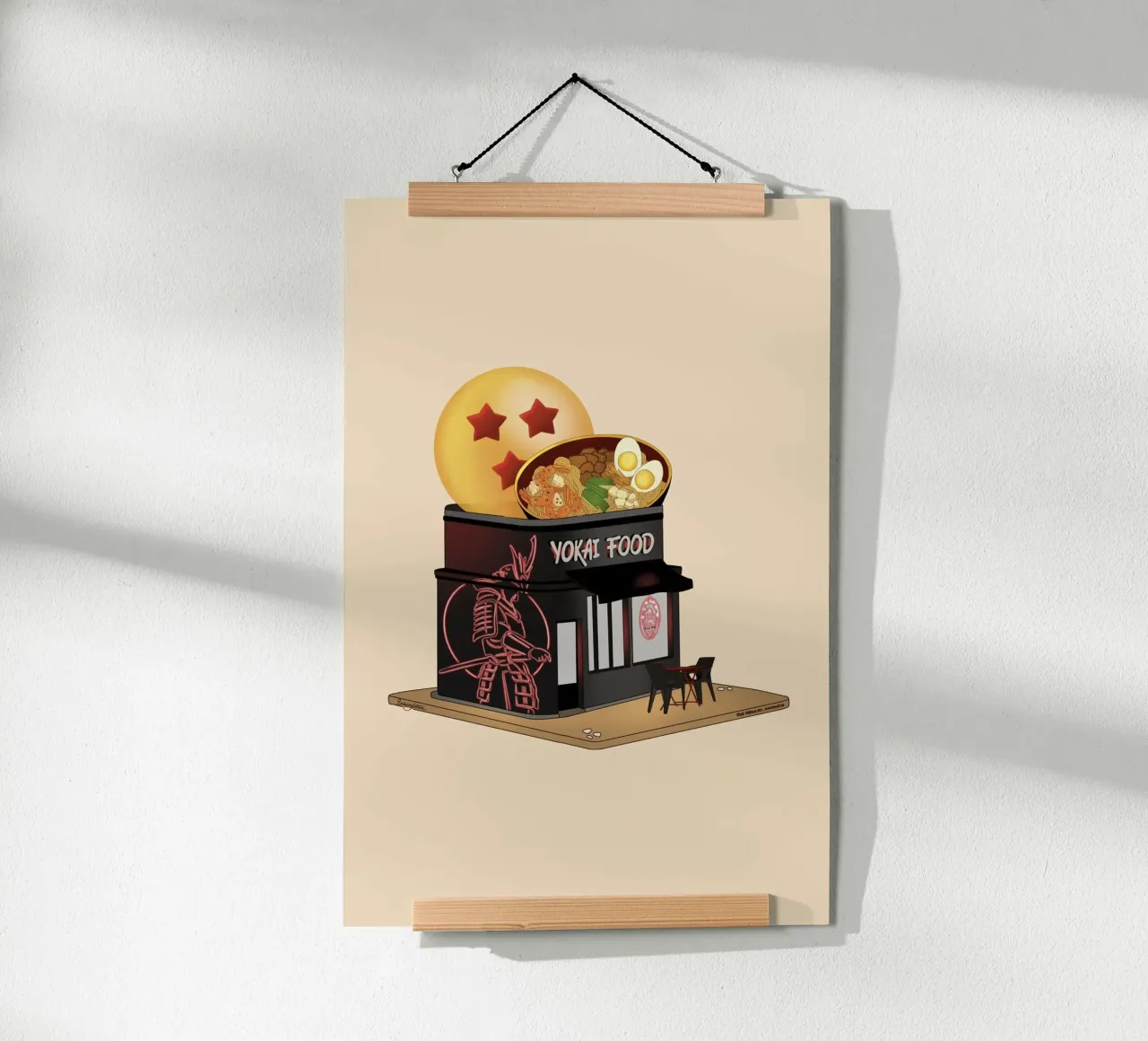 Yokai Food poster con telaio in plastica da StudioNaïa