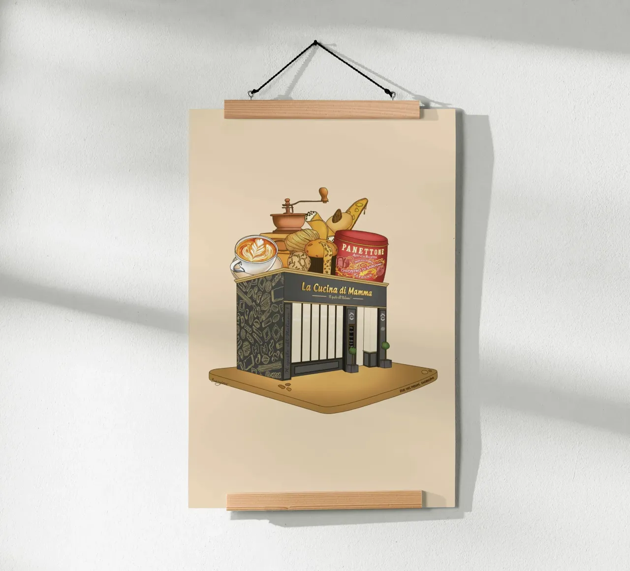 Cuccina di Mamma poster con telaio in plastica da StudioNaïa