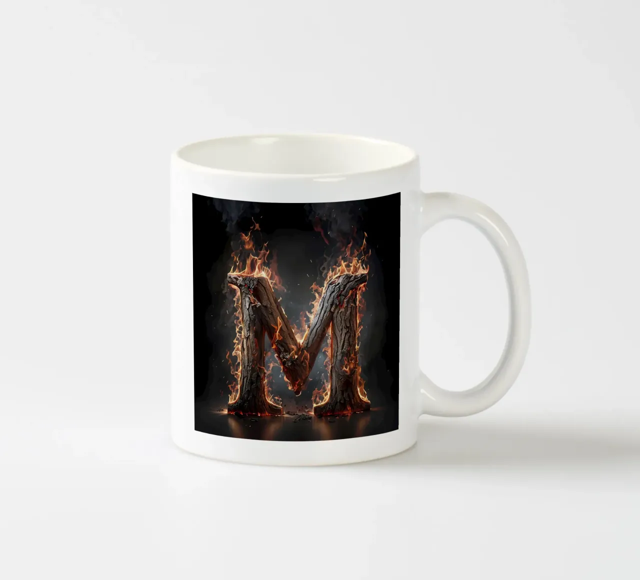 "Fiery M: una fiammata di intensità". tazza in ceramica da inspirational quote