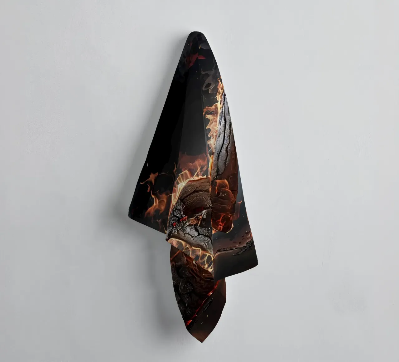 "Fiery M: una fiammata di intensità". asciugamano da bagno da inspirational quote