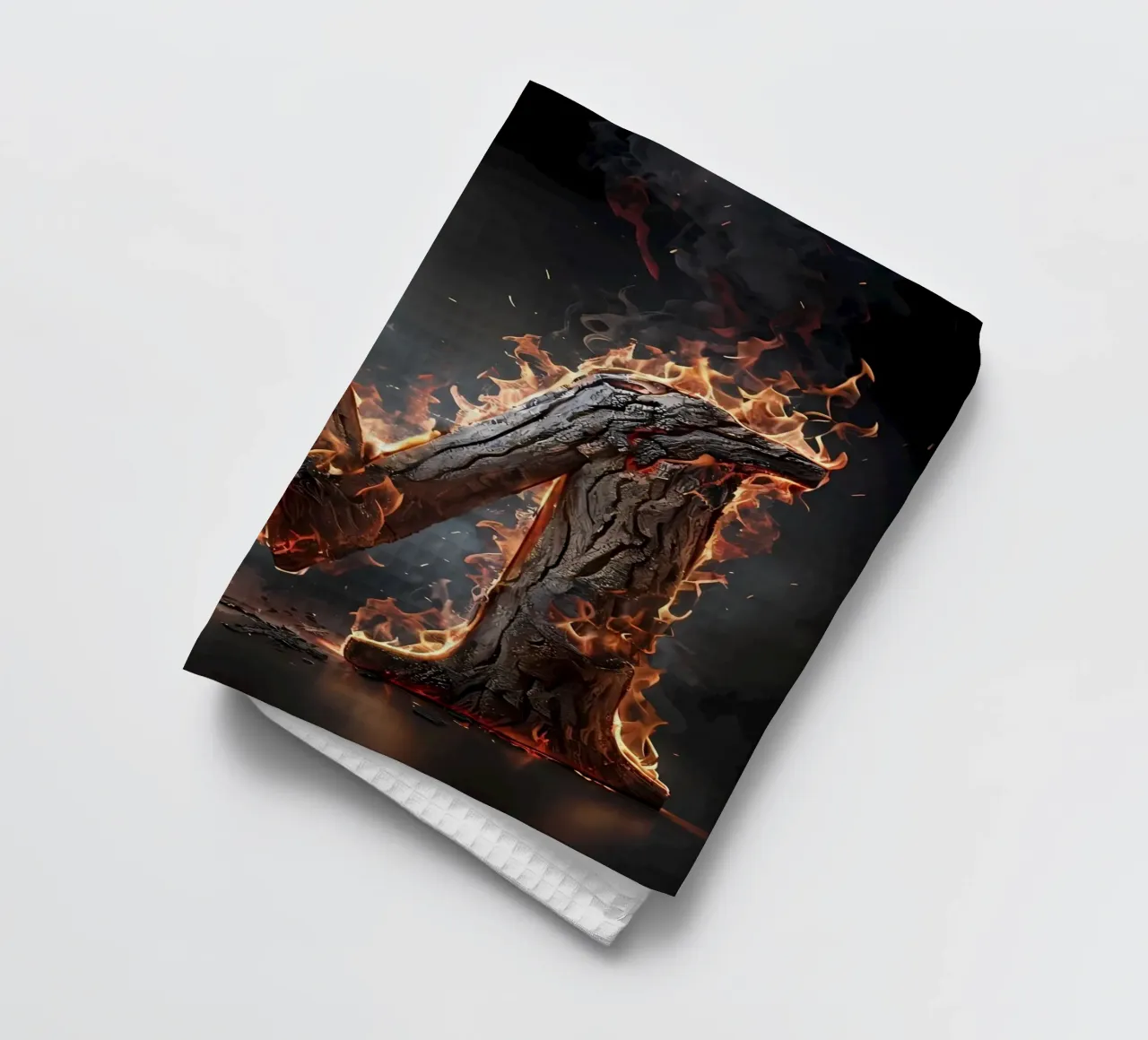"Fiery M: una fiammata di intensità". canovaccio da cucina da inspirational quote
