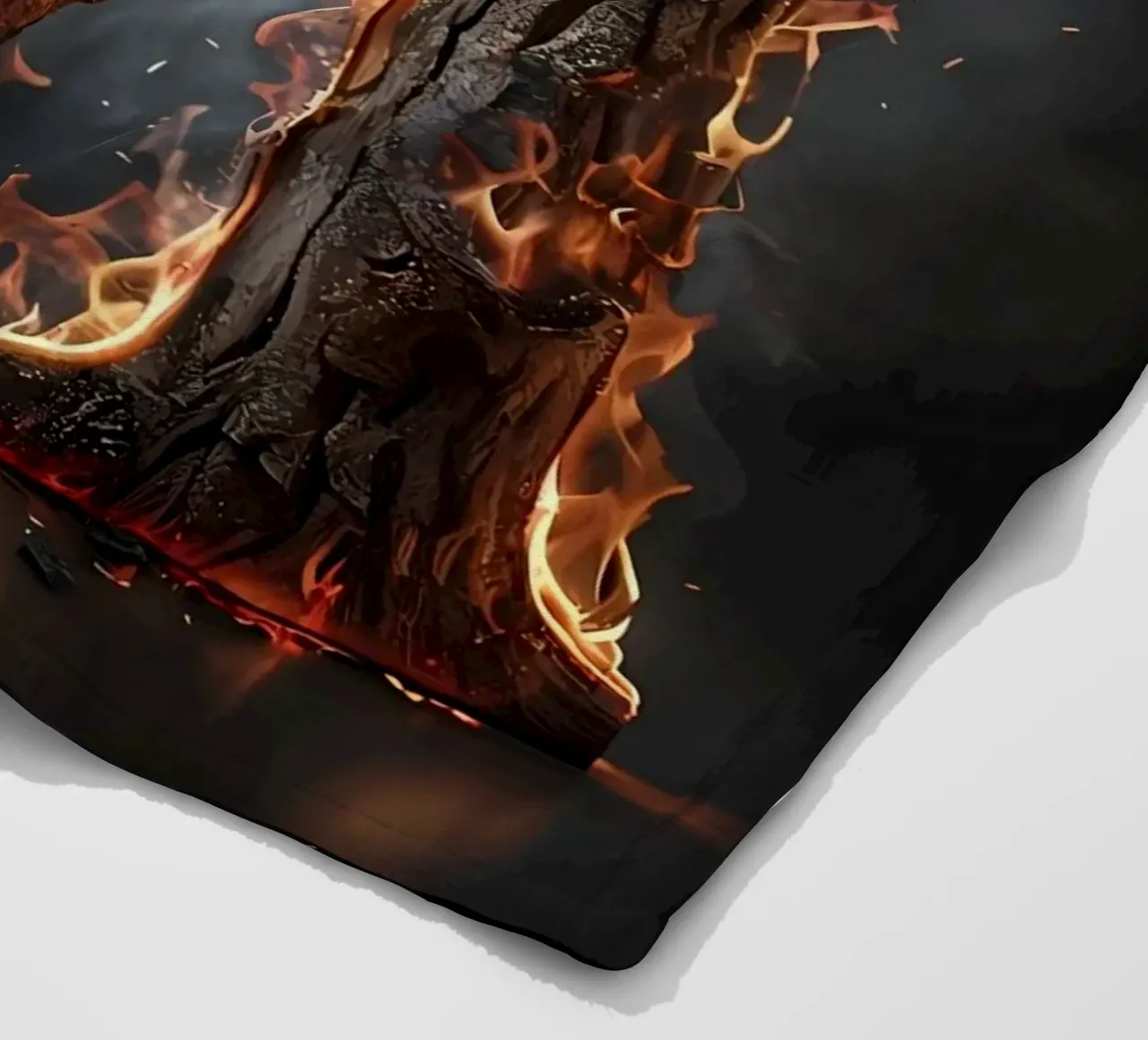 "Fiery M: una fiammata di intensità". coperta in pile da inspirational quote