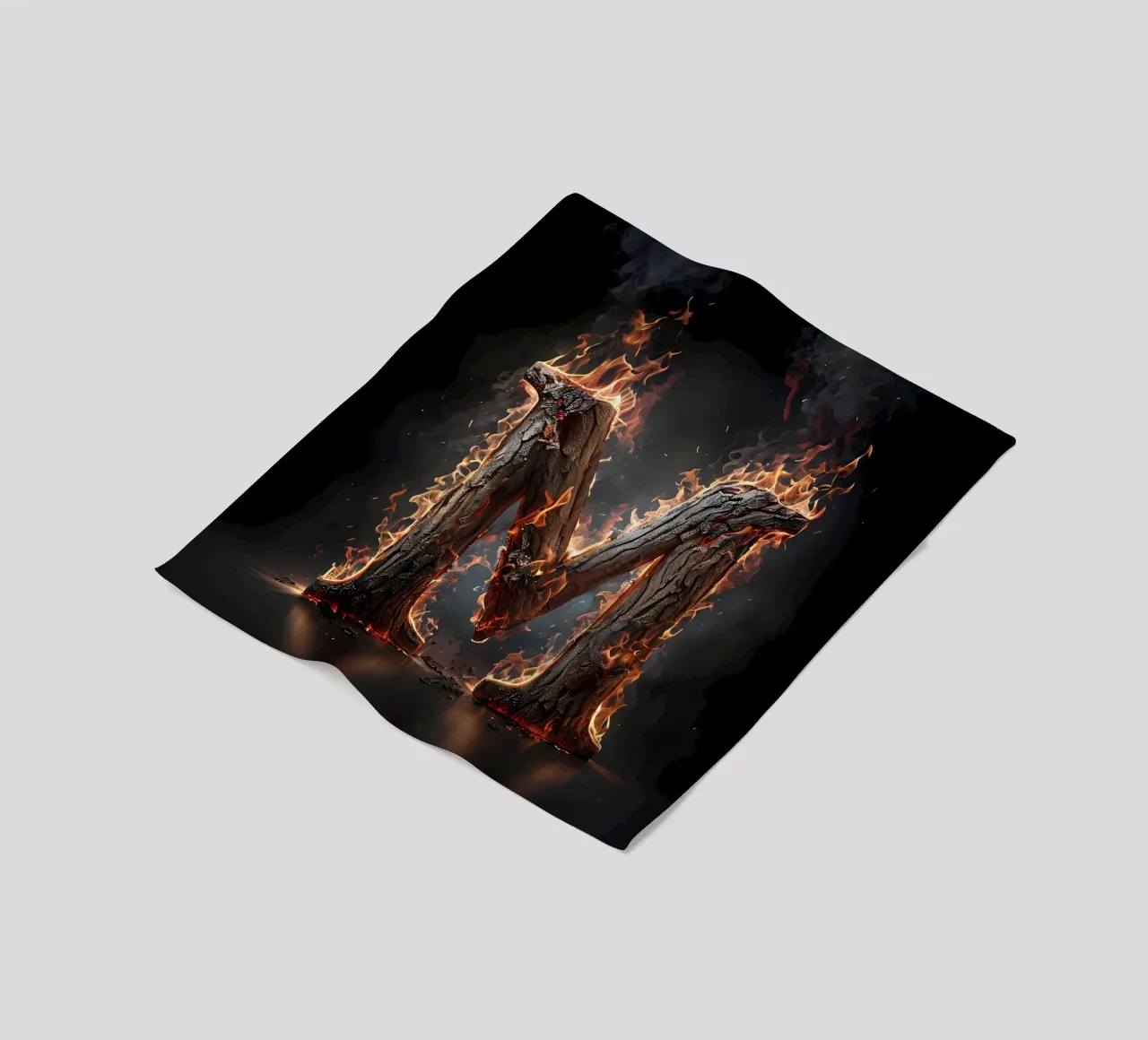 "Fiery M: una fiammata di intensità". coperta in pile da inspirational quote