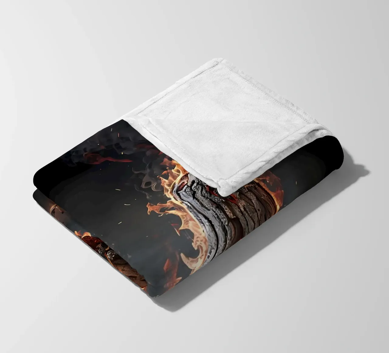 "Fiery M: una fiammata di intensità". coperta in pile da inspirational quote