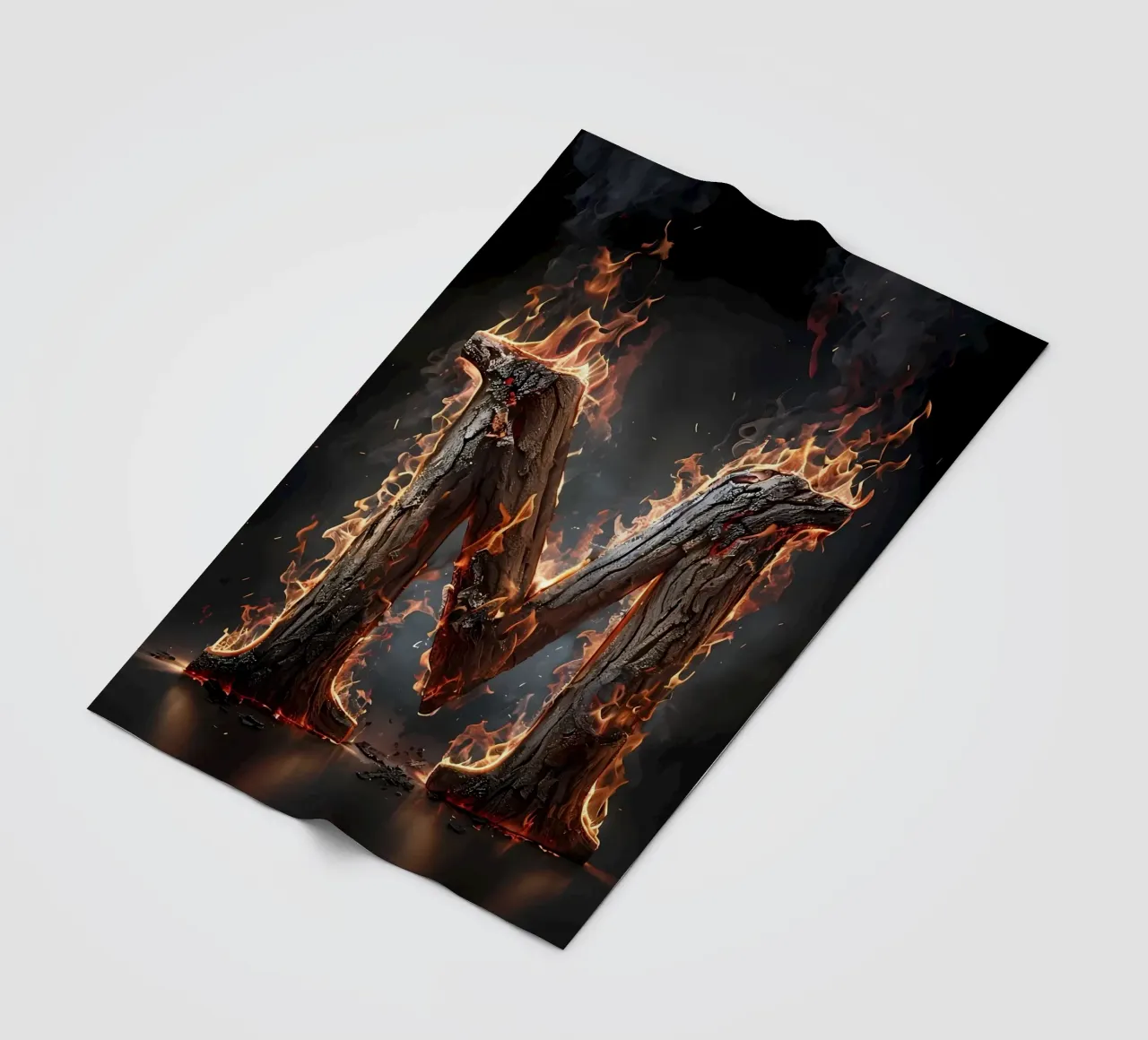 "Fiery M: una fiammata di intensità". coperta in pile da inspirational quote