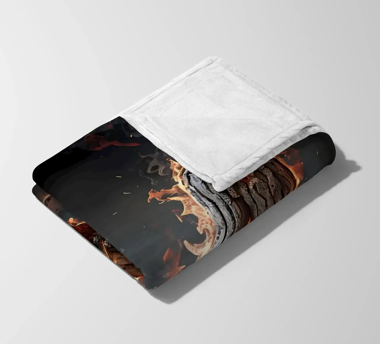 "Fiery M: una fiammata di intensità". coperta in pile da inspirational quote