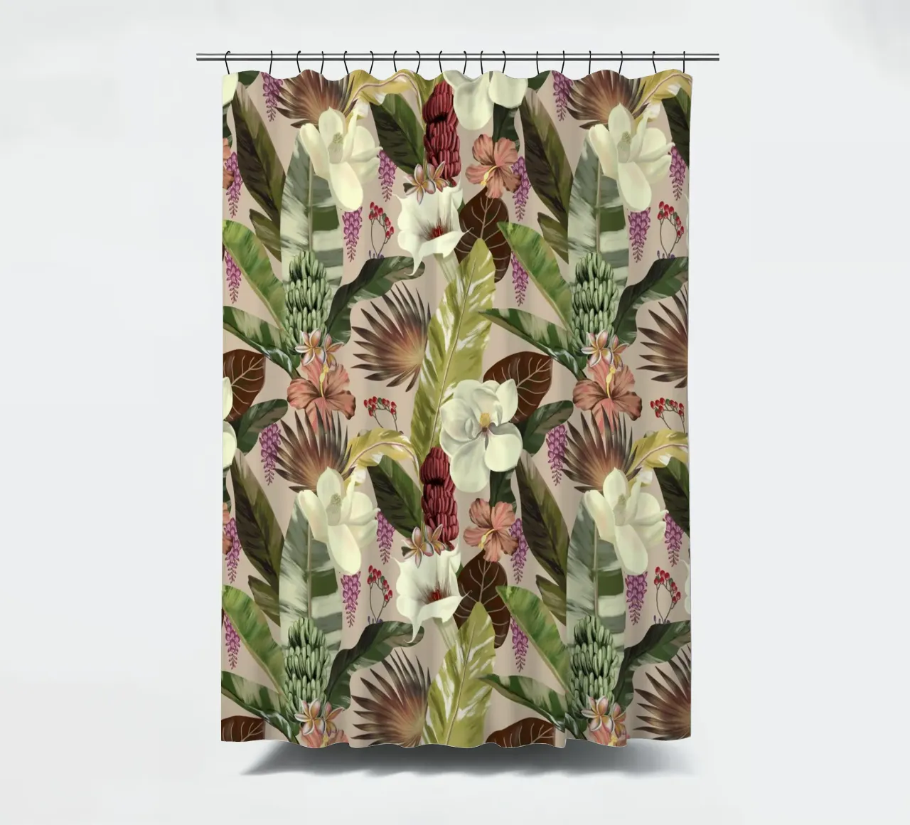 New Tropicals Summer Breeze Pattern tenda da doccia da anisillustration