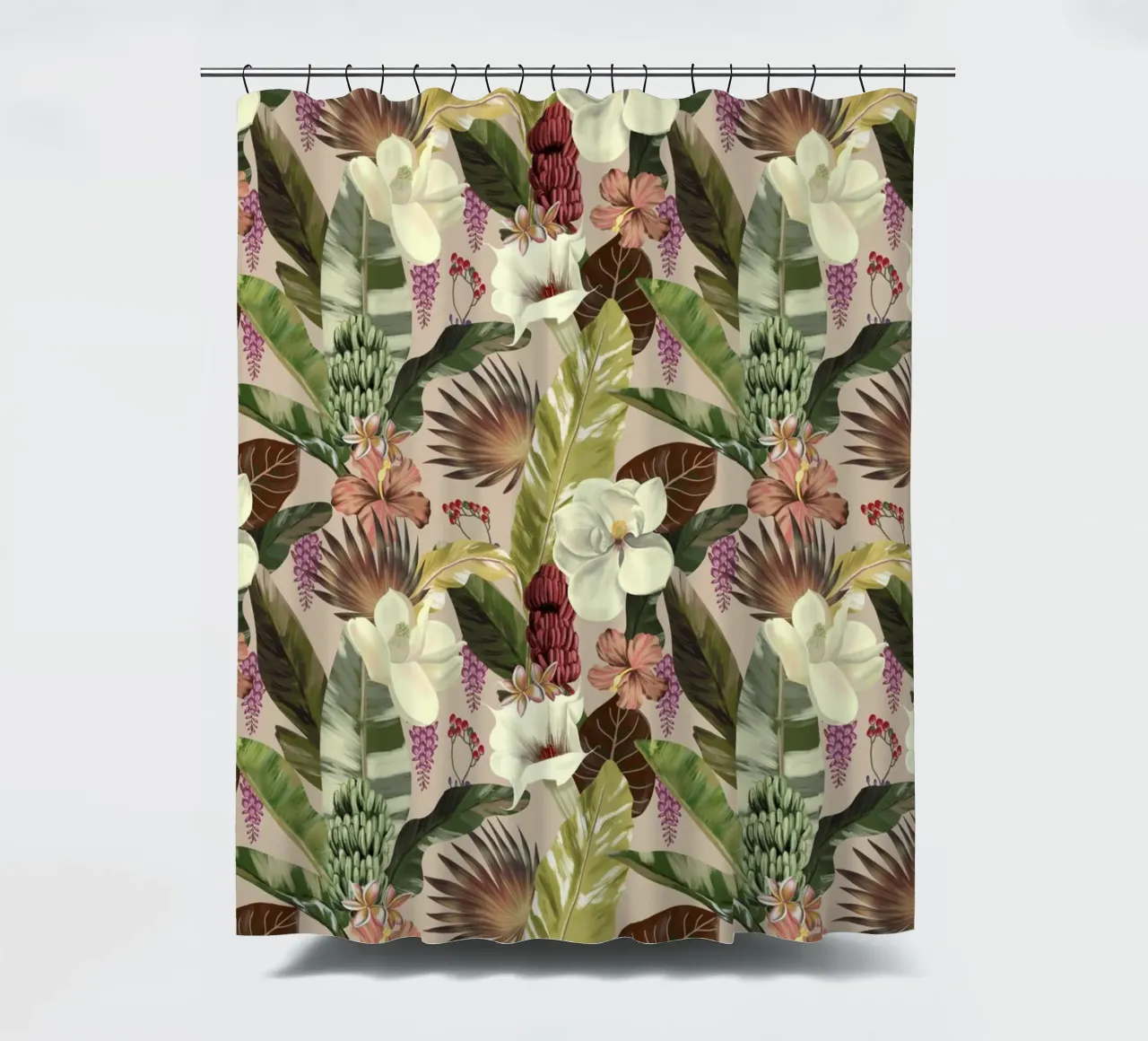 New Tropicals Summer Breeze Pattern tenda da doccia da anisillustration