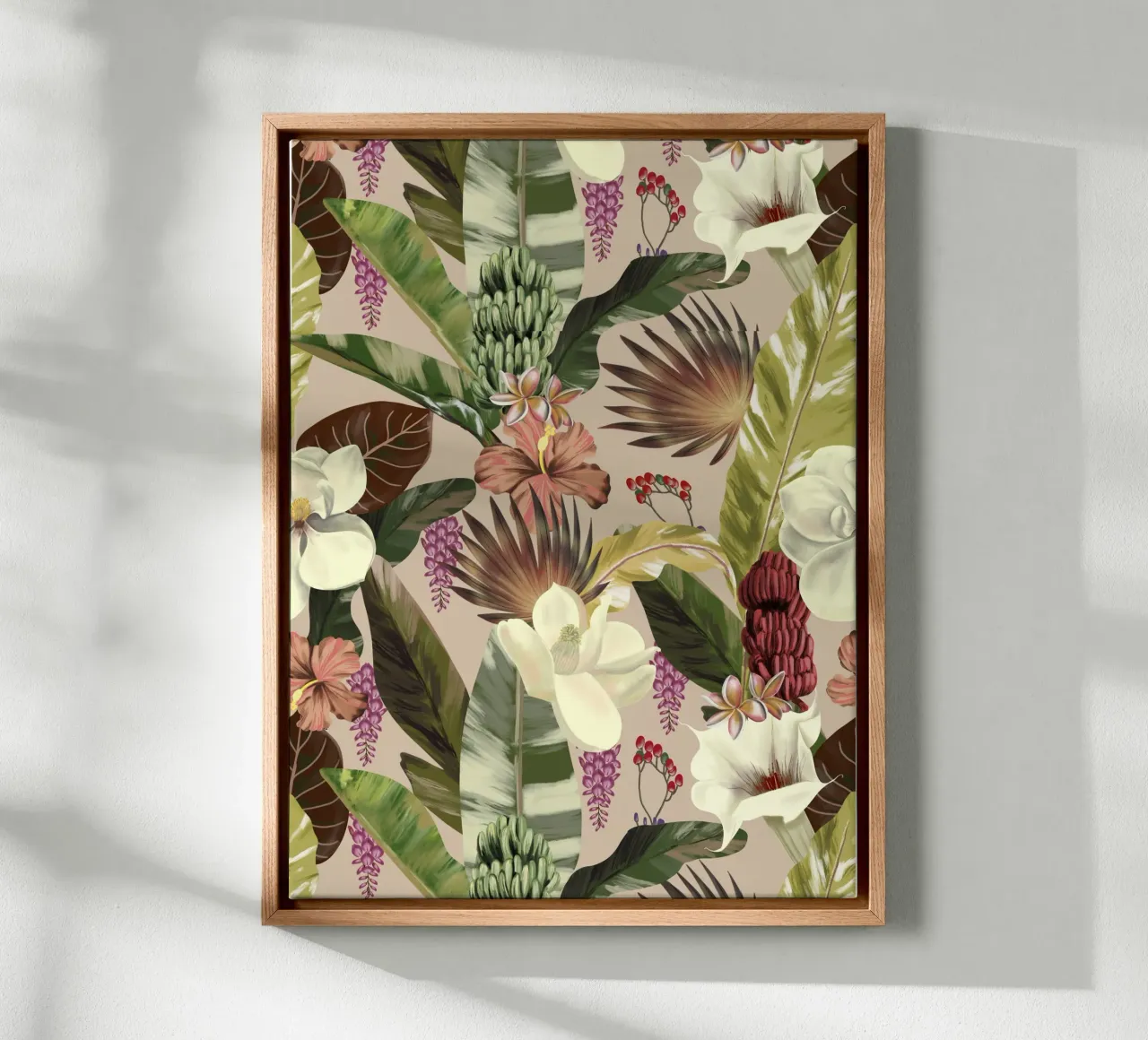 New Tropicals Summer Breeze Pattern tela con Cornice a cassetta da anisillustration