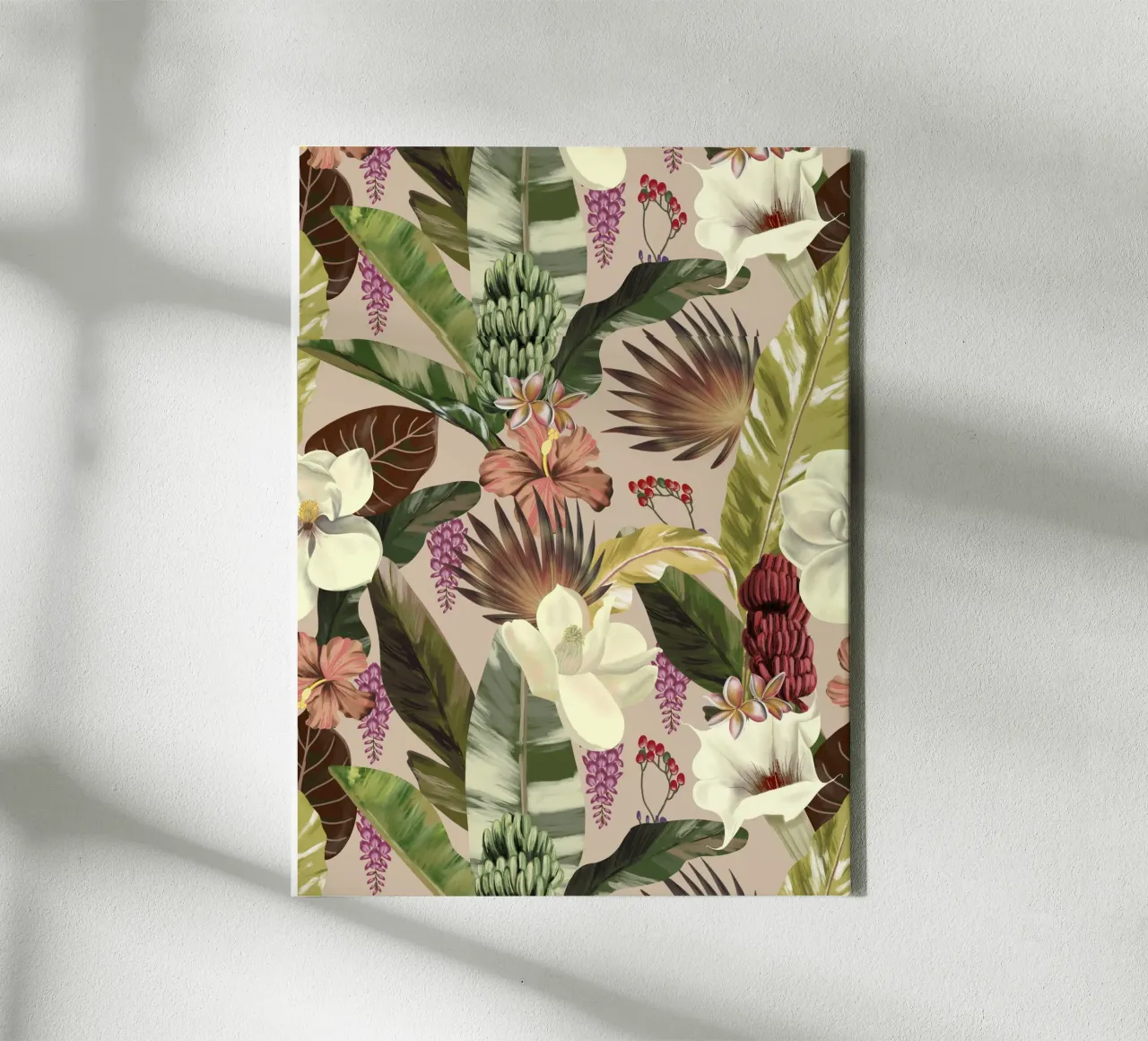 New Tropicals Summer Breeze Pattern tela con Cornice a cassetta da anisillustration