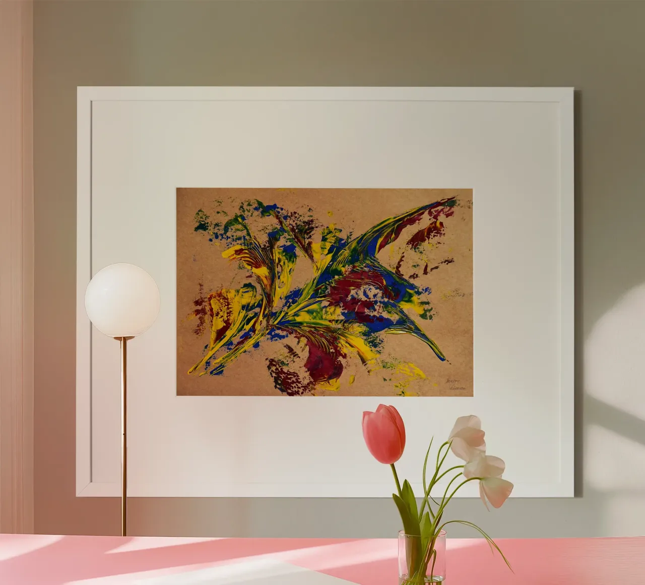 NATURAL STYLE  10 poster con telaio in alluminio da Thierry Vobmann Abstract painting