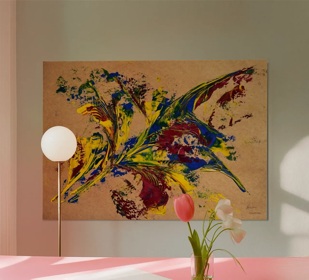 NATURAL STYLE  10 poster con telaio in alluminio da Thierry Vobmann Abstract painting