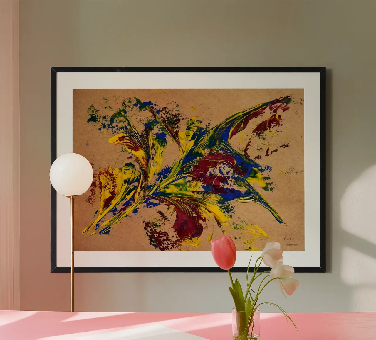 NATURAL STYLE  10 poster con telaio in alluminio da Thierry Vobmann Abstract painting