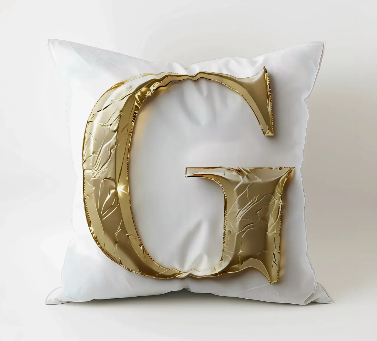 La "G" d'oro - Un'opera d'arte cuscino da inspirational quote