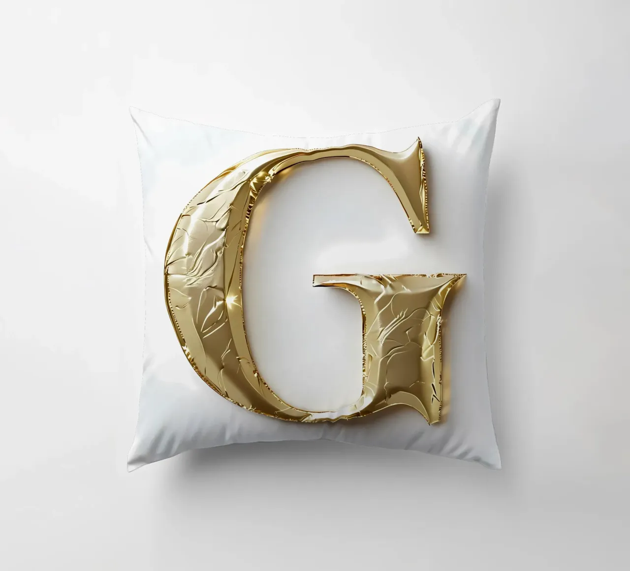 La "G" d'oro - Un'opera d'arte cuscino da inspirational quote