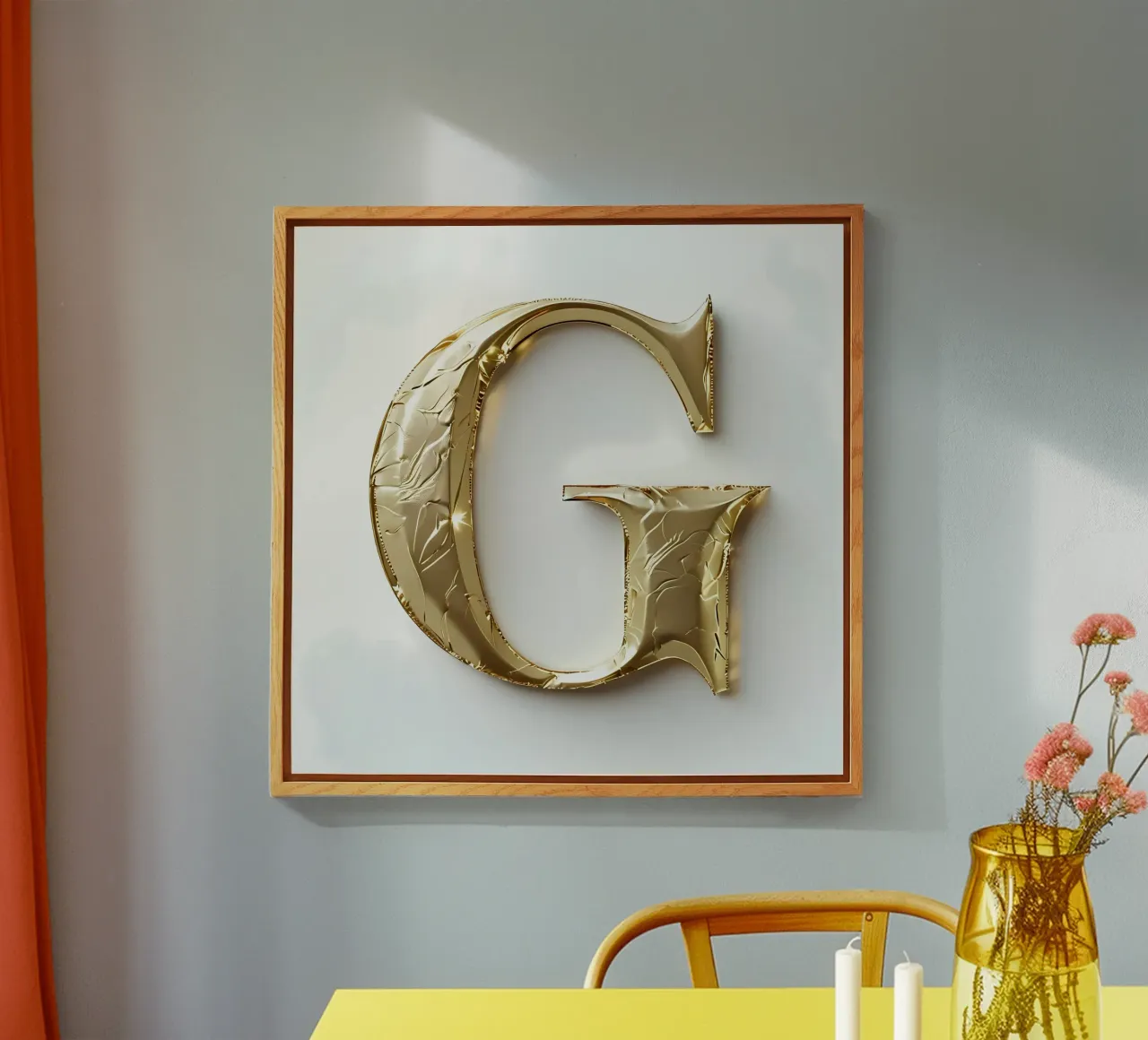 La "G" d'oro - Un'opera d'arte plexiglass da inspirational quote