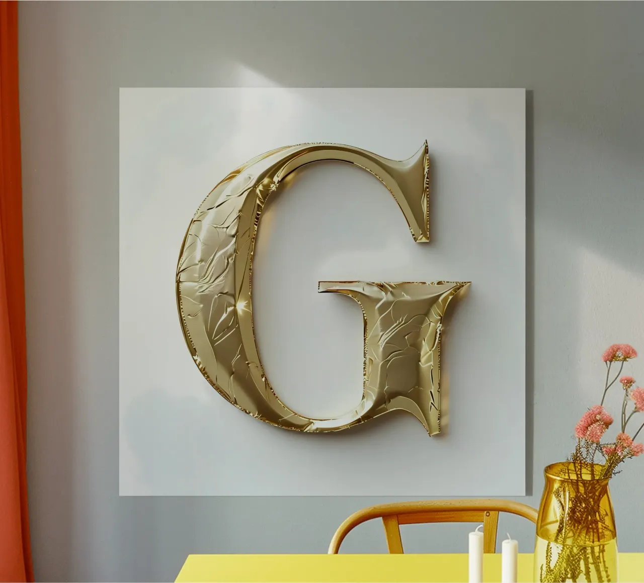 La "G" d'oro - Un'opera d'arte plexiglass da inspirational quote