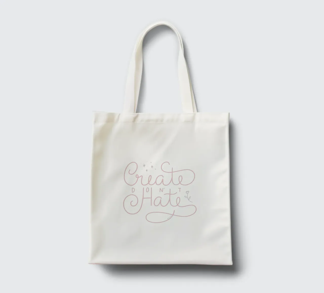 Create don't Hate borsa in juta da anisillustration