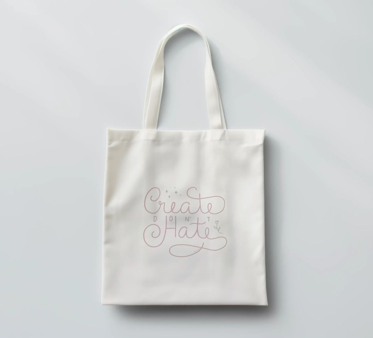 Create don't Hate borsa in juta da anisillustration
