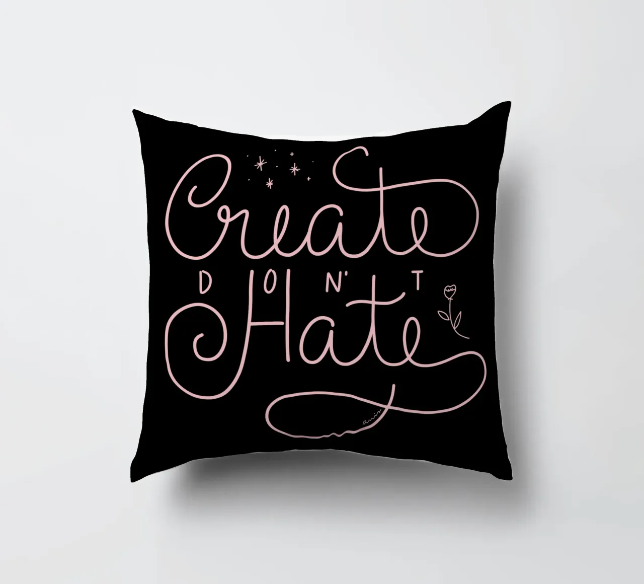 Create don't Hate coussin de anisillustration