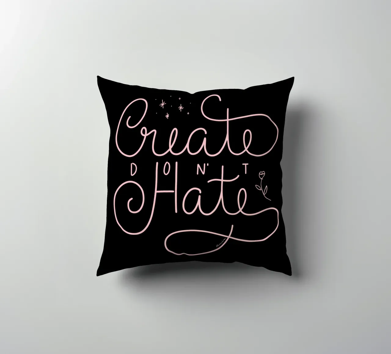 Create don't Hate coussin de anisillustration