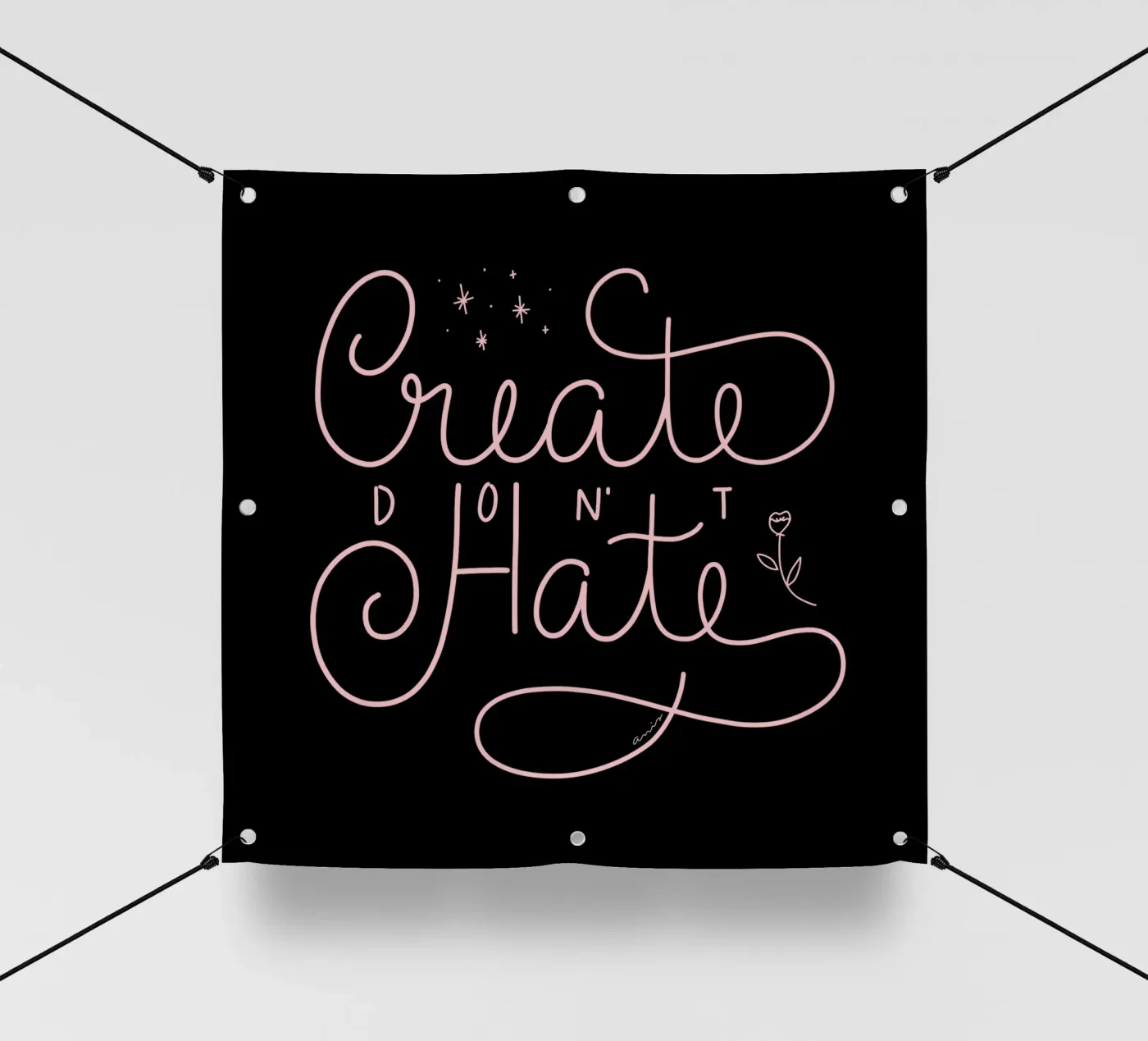 Create don't Hate telo in pvc da anisillustration