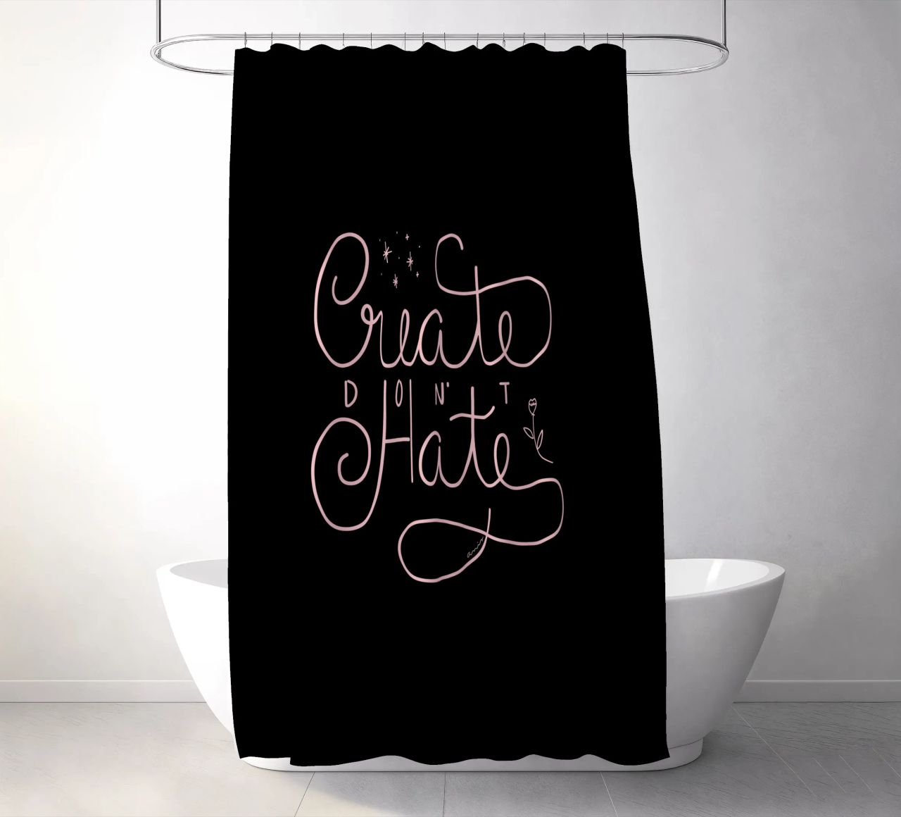 Create don't Hate tenda da doccia da anisillustration