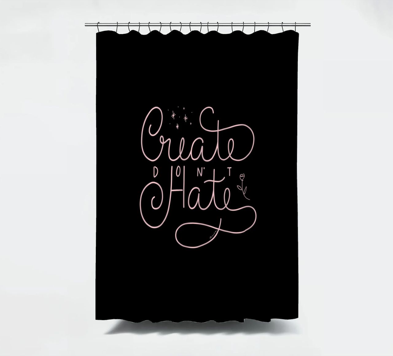 Create don't Hate tenda da doccia da anisillustration
