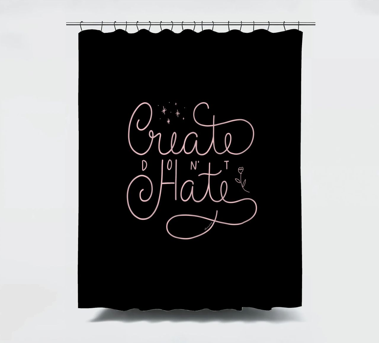 Create don't Hate tenda da doccia da anisillustration