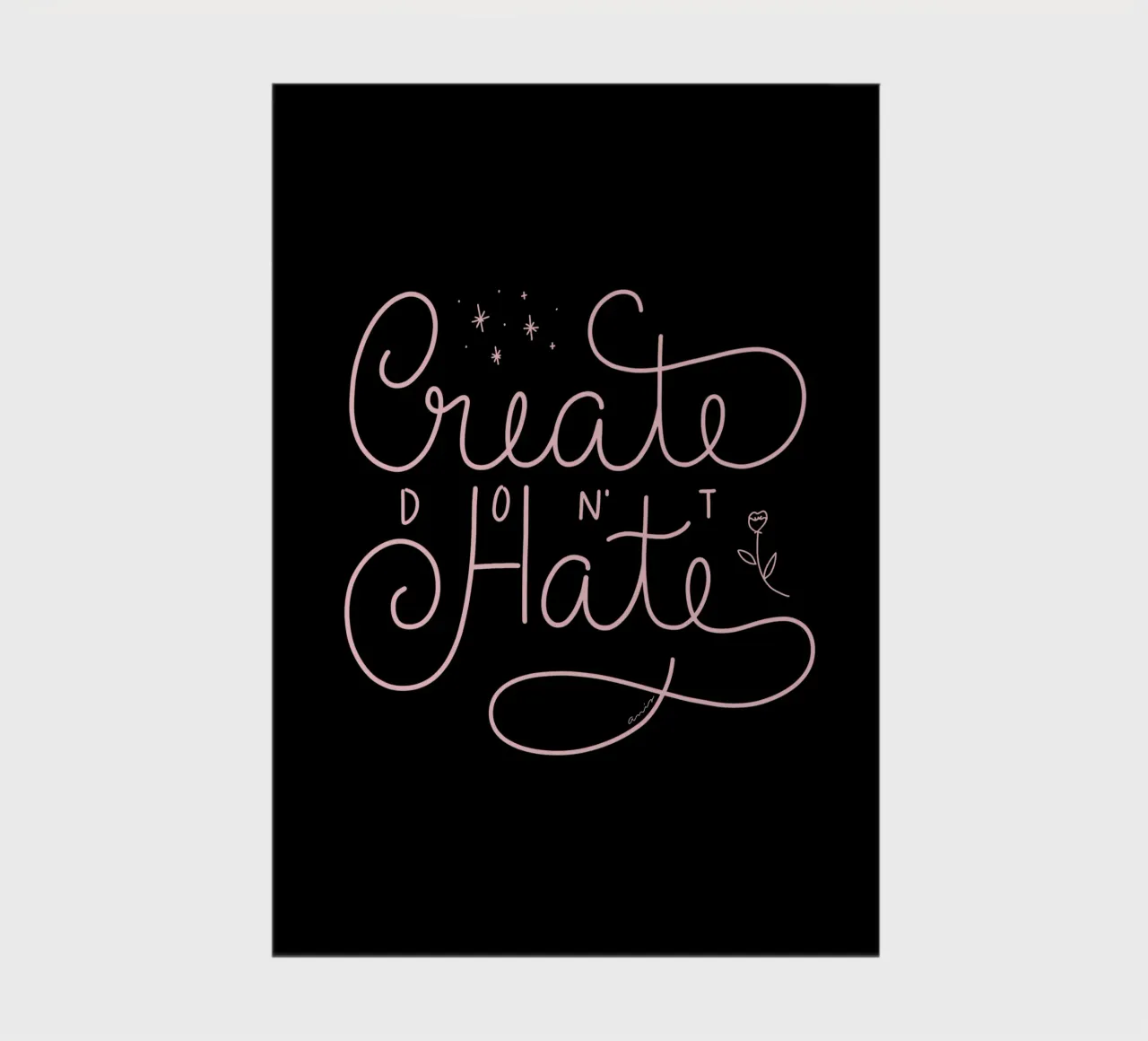 Create don't Hate carnet de notes de anisillustration