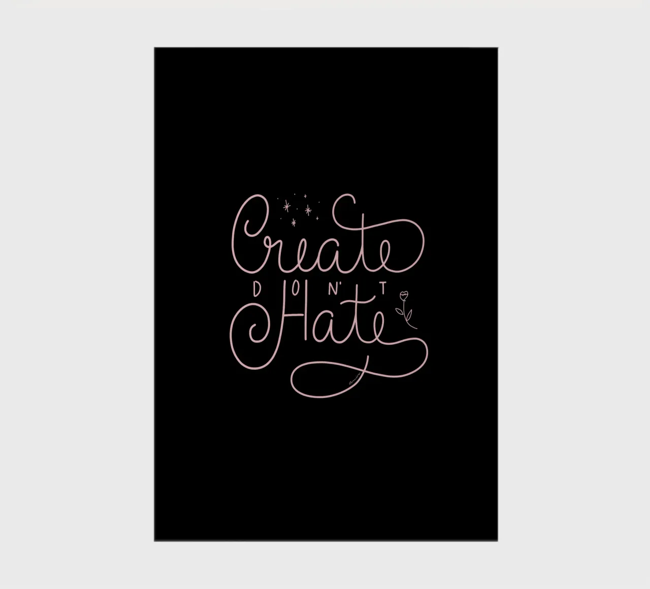 Create don't Hate carnet de notes de anisillustration