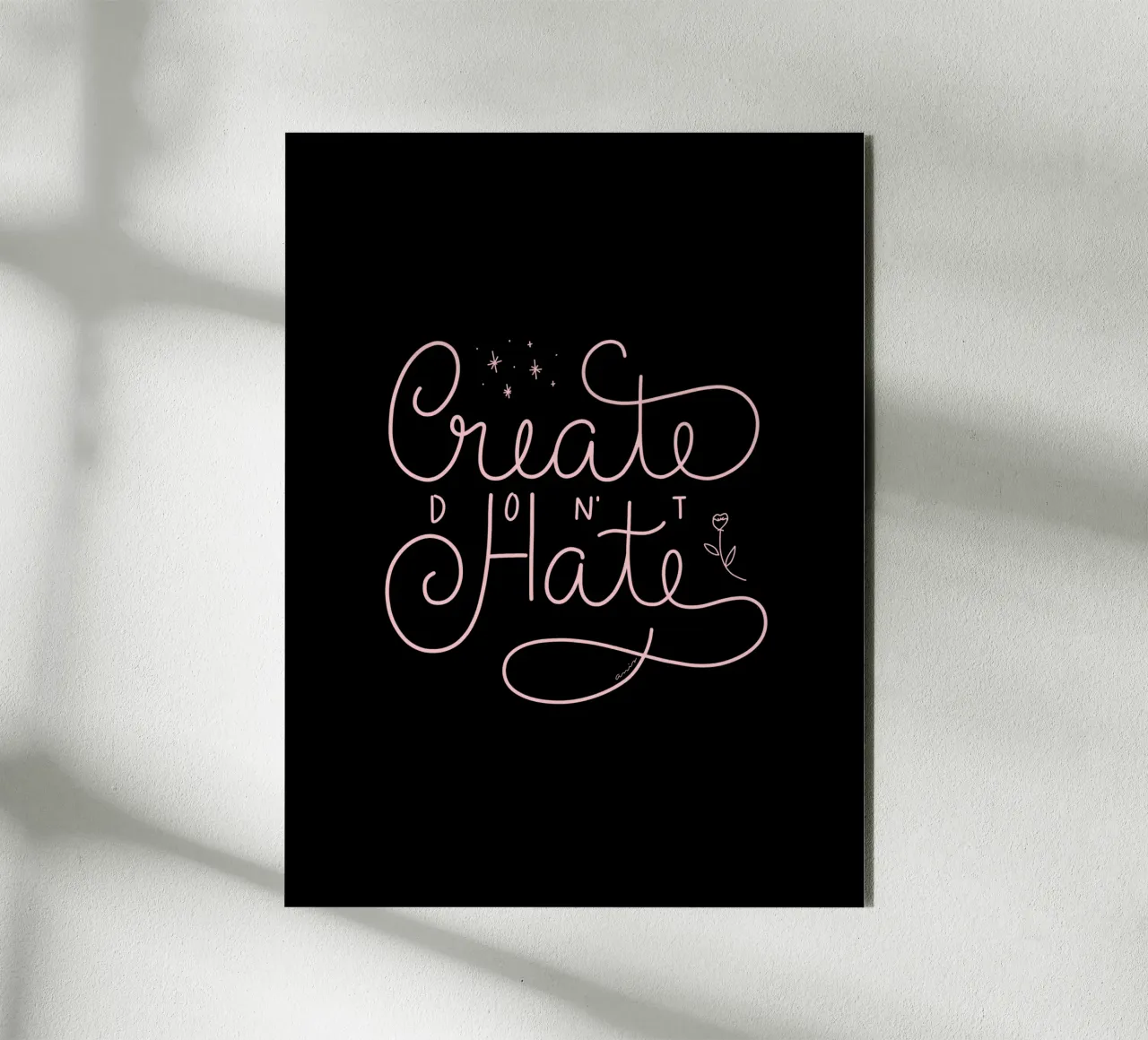 Create don't Hate alluminio dibond da anisillustration