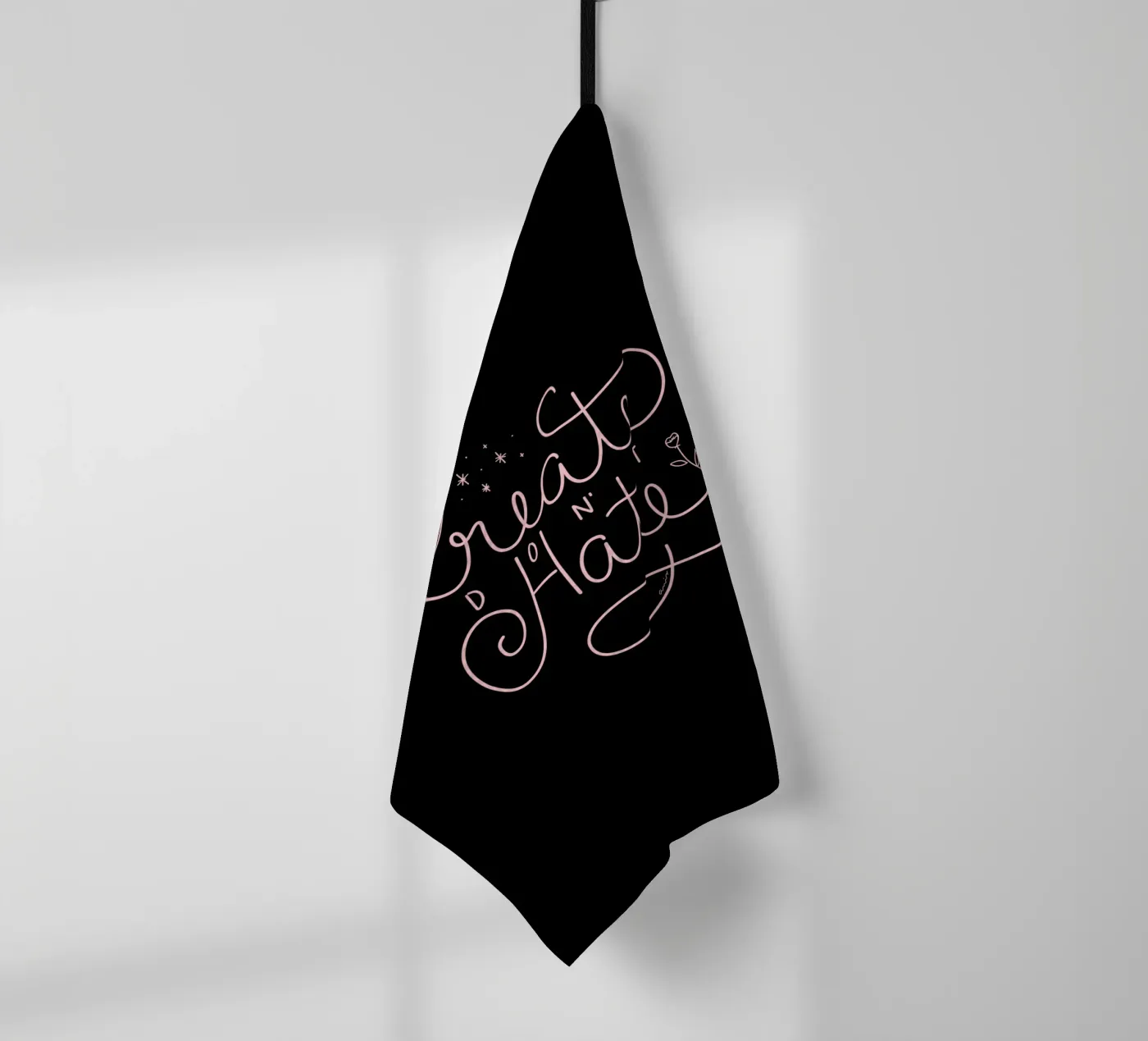 Create don't Hate theedoek van anisillustration