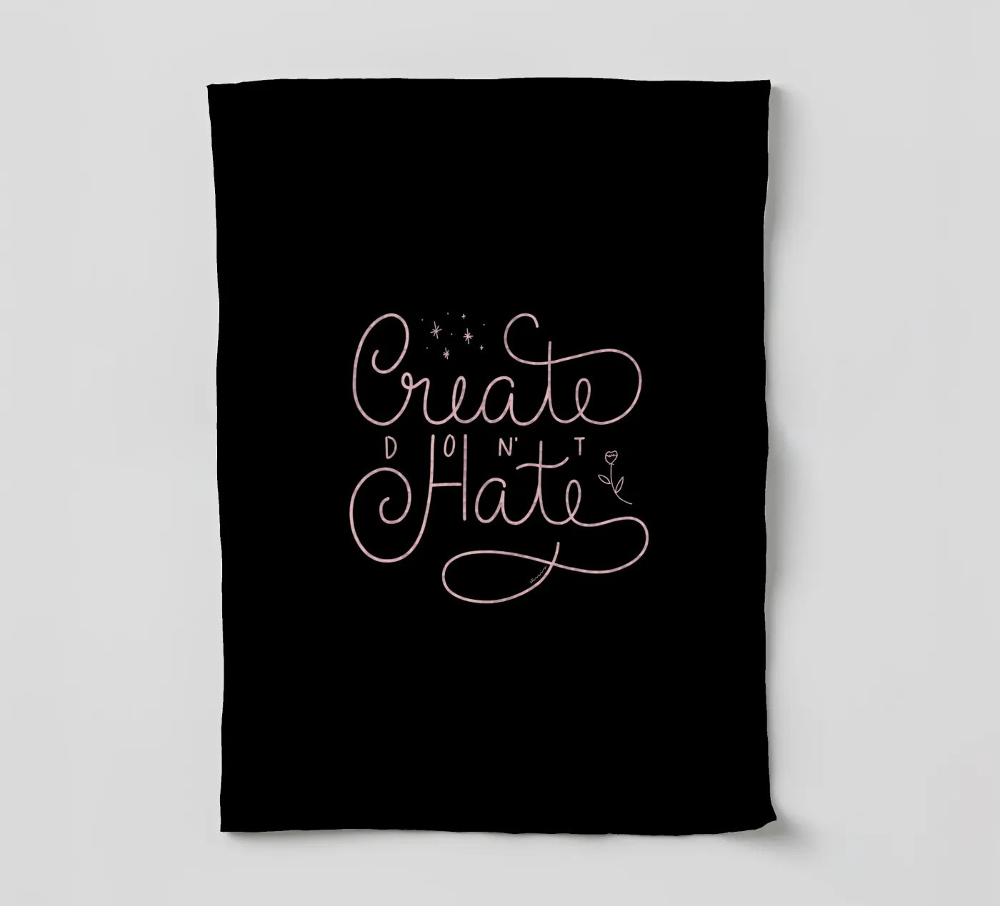 Create don't Hate theedoek van anisillustration