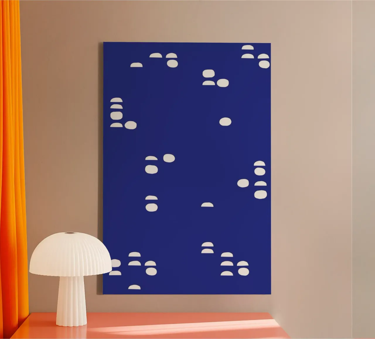 Pebbles tela con Cornice a cassetta da Maren Gross