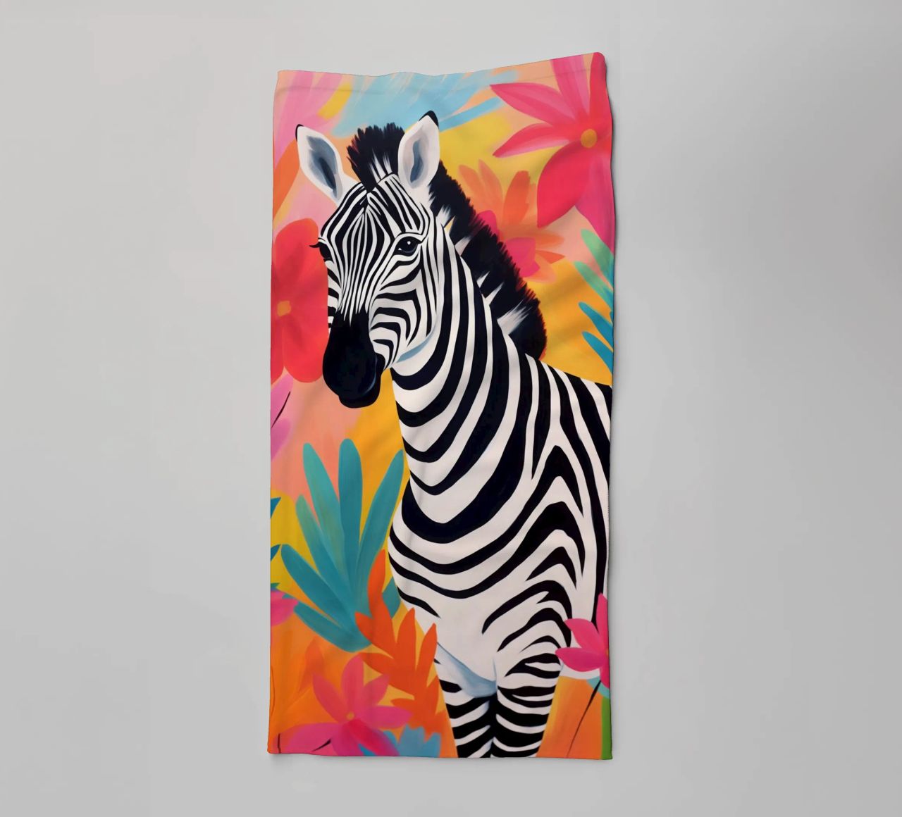 Zèbre optimiste avec les fameuses rayures serviette de bain de Autofocus