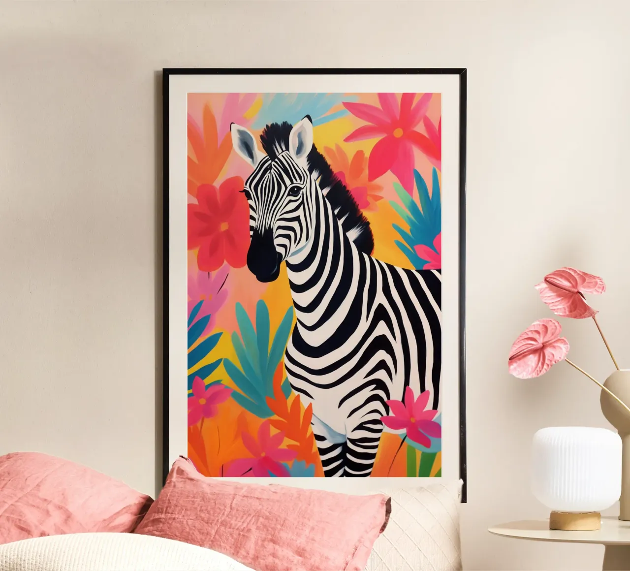 Optimistic zebra with the popular stripes hahnemühle by Autofocus