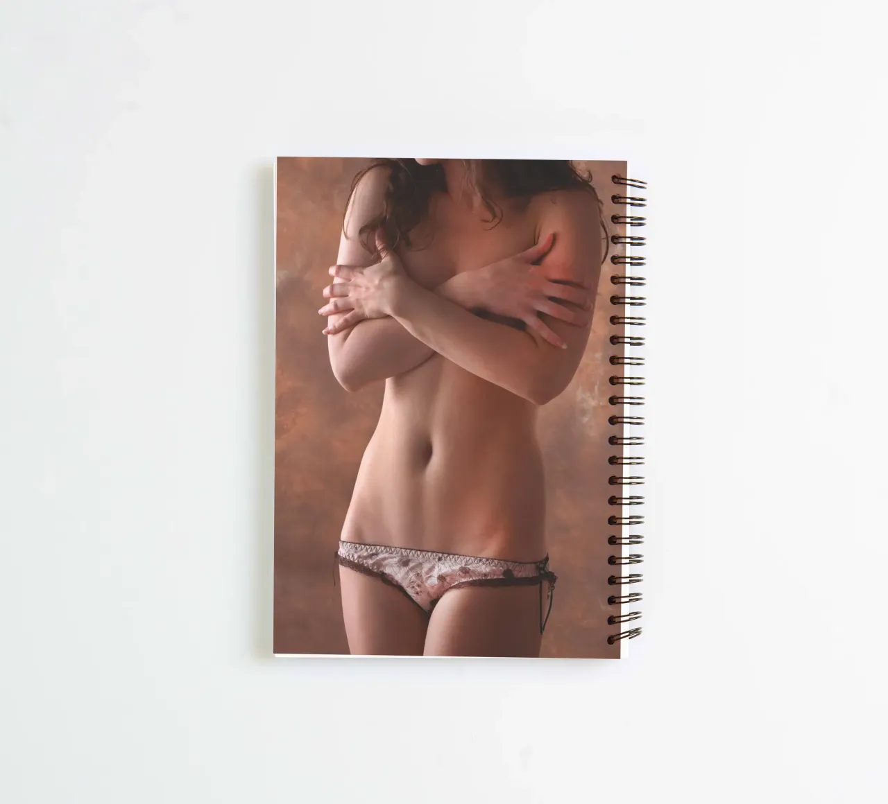 Katy in Panties spiral notebook by Dave Hare Photography