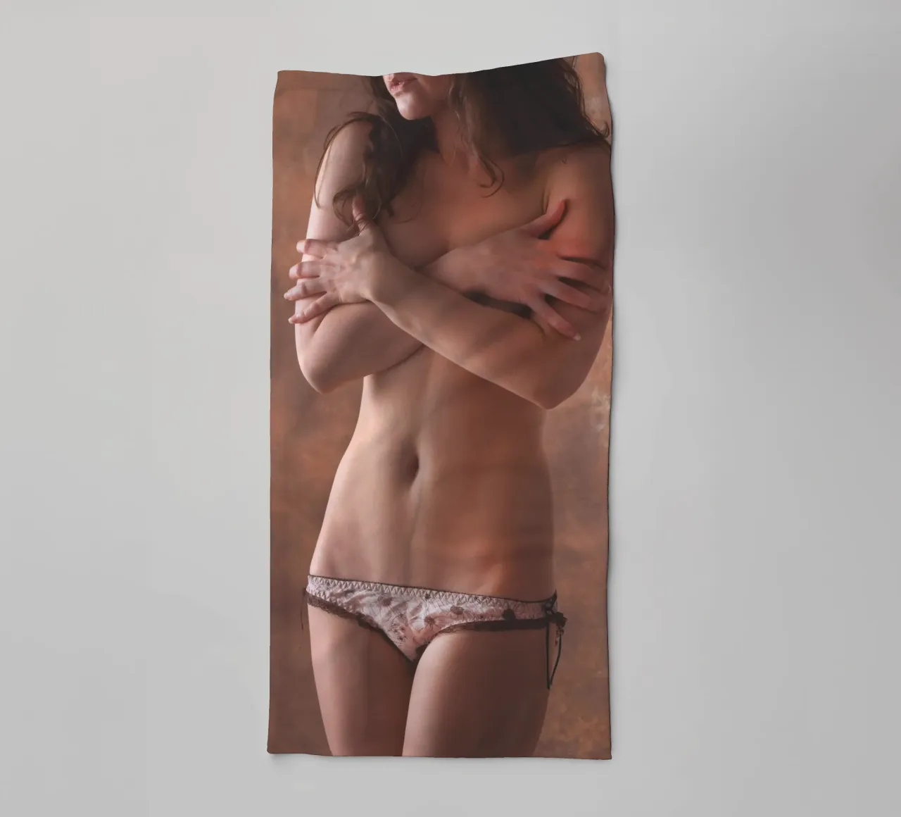 Katy in Panties towel by Dave Hare Photography