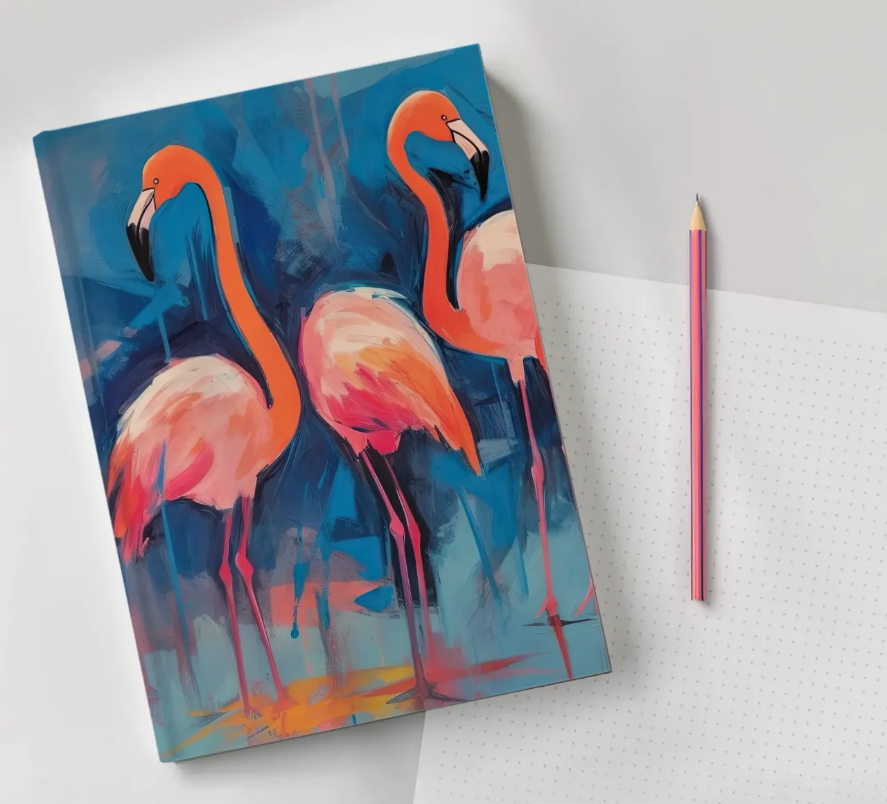 Flamingo vibes notitieboek van DaarbyN